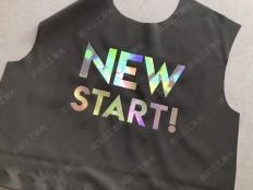 幻彩膜激光雕刻机 烫金洗水唛烫画自动定位寻边切割排废